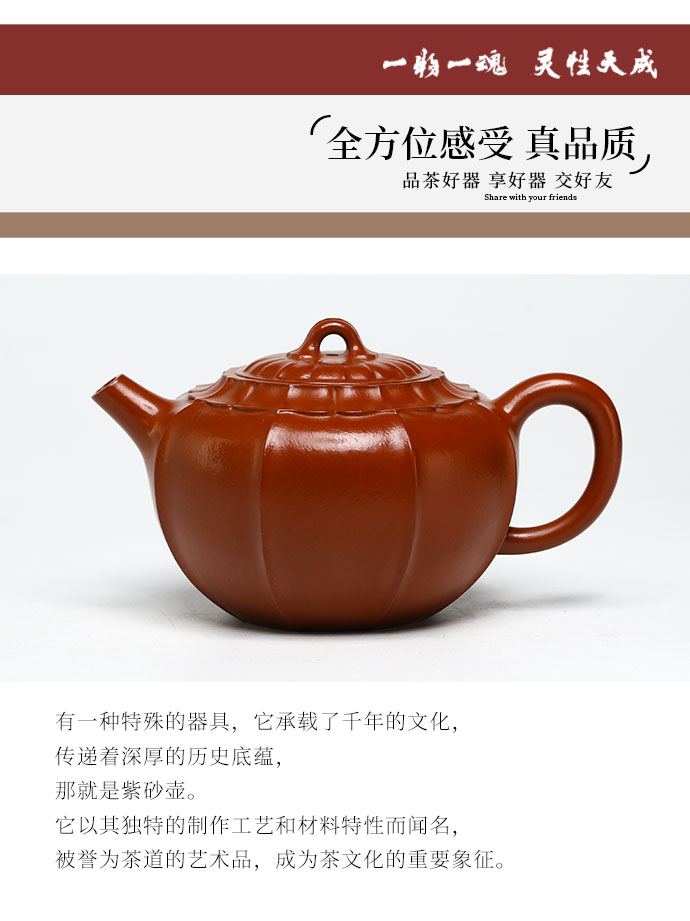 唯心』精品系列朱泥大红袍·280cc·嵇芳制- 壺堂砂影宜興紫砂壺——China